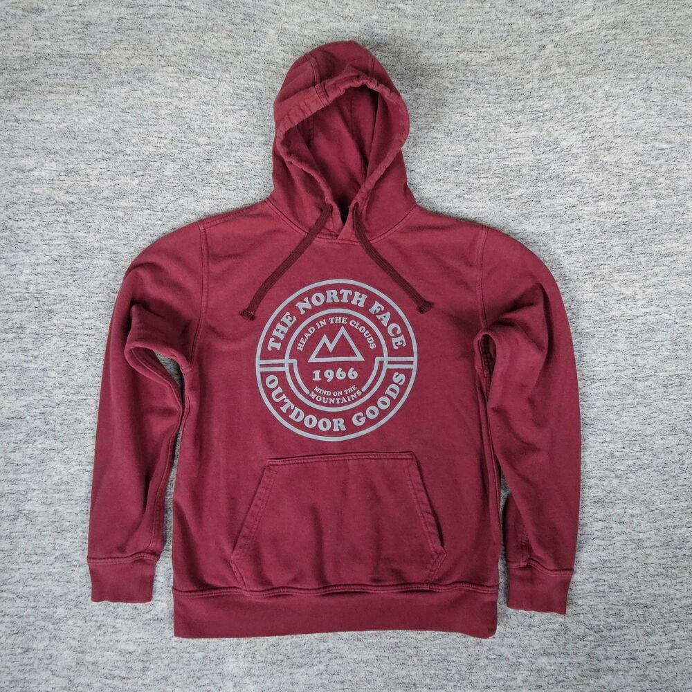 The North Face Hoodie Men's Small Maroon Red Sweatshirt Outdoor Goods Gorpcore
